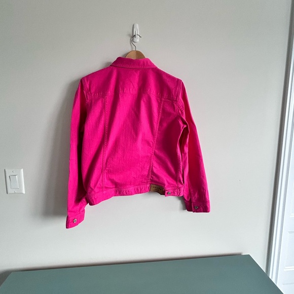 Chaps Pink Denim Jacket, Size Large in EUC - Picture 13 of 15